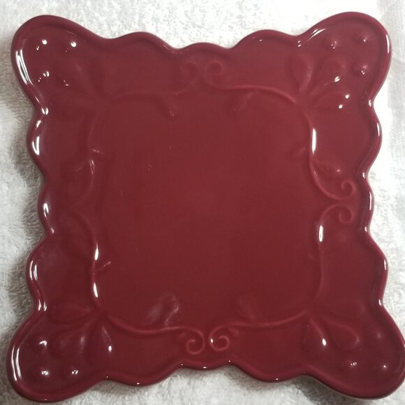 Rare Home&Garden Party Cranberry Snack Plate 2of7 - Picture 1 of 10